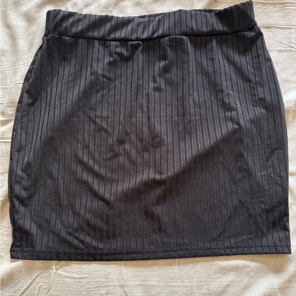 Black Pinstripe Women's Skirt